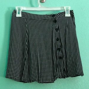 Gingham button down mini skirt